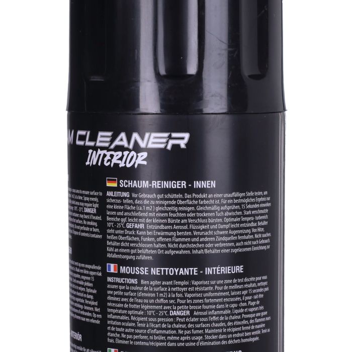 Nettoyant pour tissus d'ameublement 5 en 1 casque/selle/vêtements - Bombe aérosol 650 ml