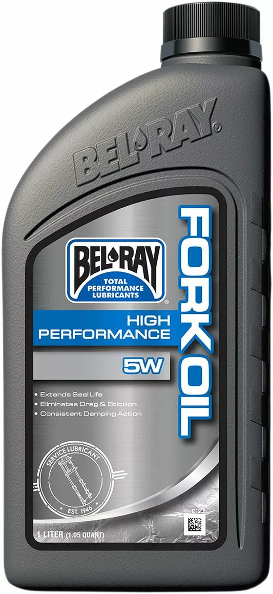 Huile de fourche haute performance BEL-RAY 5W 1L