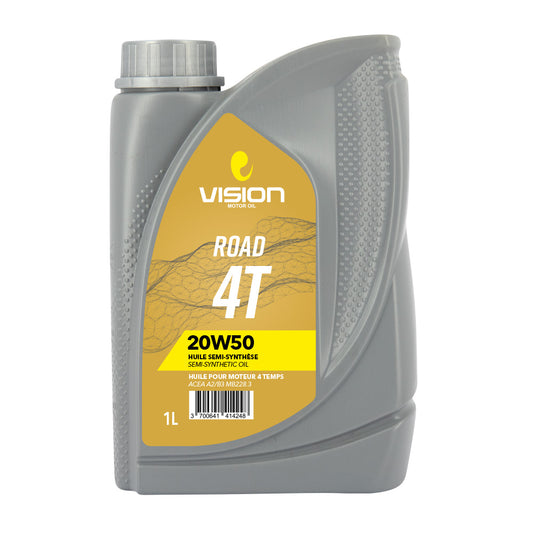 Huile moteur 4T 20W50 1L semi-synthèse Vision