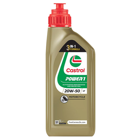 Huile moteur 4 temps Castrol Power 1 4T 20W50 semi-synthétique 1 L