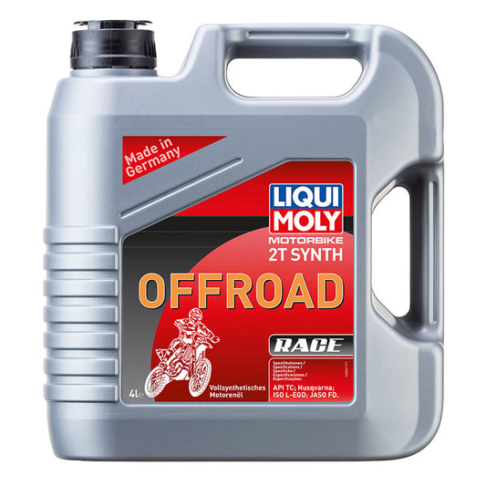 Huile moteur 2 temps Liqui Moly moto tout-terrain race 2T 100% synthèse 4 L