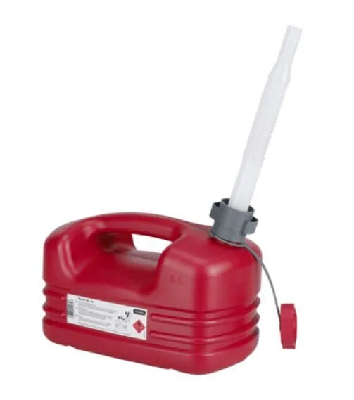 Bidon essence Pressol polyéthylène rouge bec flexible 5L
