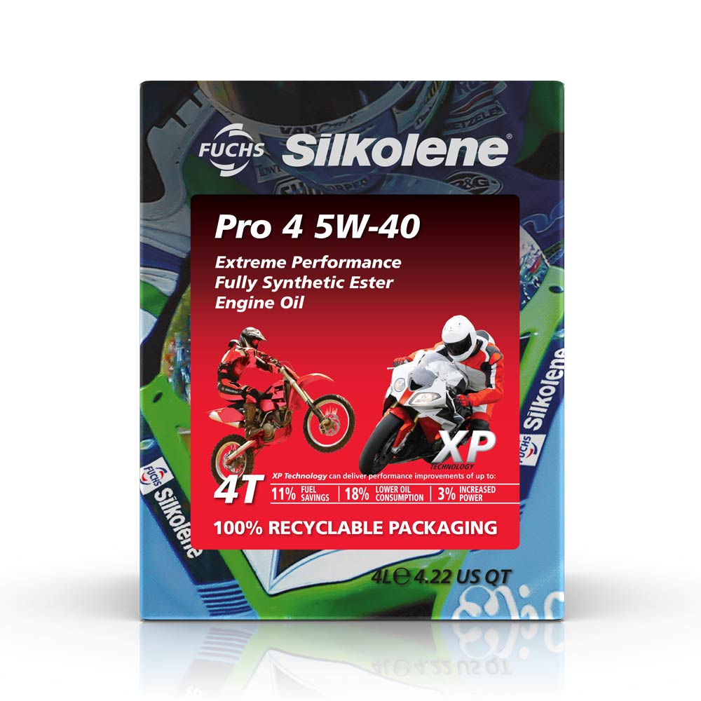 Silkolene PRO 4 5W40 XP - Huile moteur 4T 100% synthèse 4L
