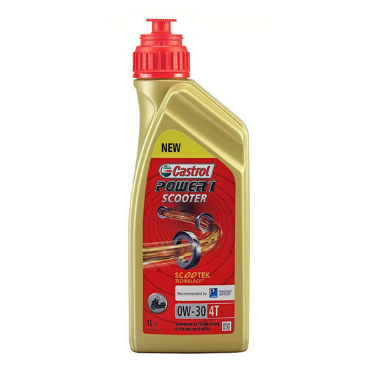 Huile moteur 4 temps Castrol Power 1 Scooter 4T 0W30 100% synthétique 1L