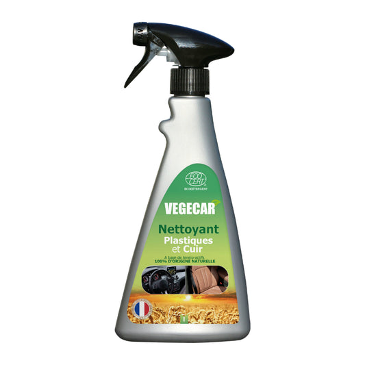 Nettoyant plastique et cuir Mecacyl Vegecar 100% d'origine naturelle spray 500 ml