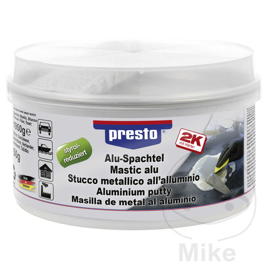 Mastic Alu 2 kg avec durcisseur Prestolith Presto
