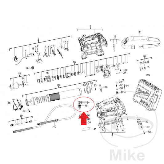 Adaptateur pistolet à graisse Milwaukee