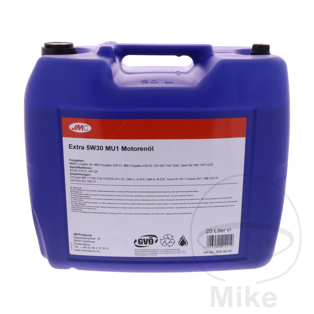 Huile moteur JMC EXTRA Alternative 5W30 MU1 20L