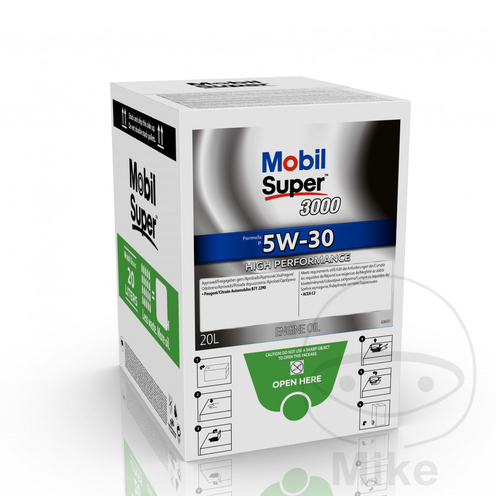 Mobil Huile Moteur 5W30 SUP 3000 P 20 L avec robinet de vidange