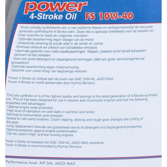 Huile moteur Power1 10W40 synthétique complète 1L