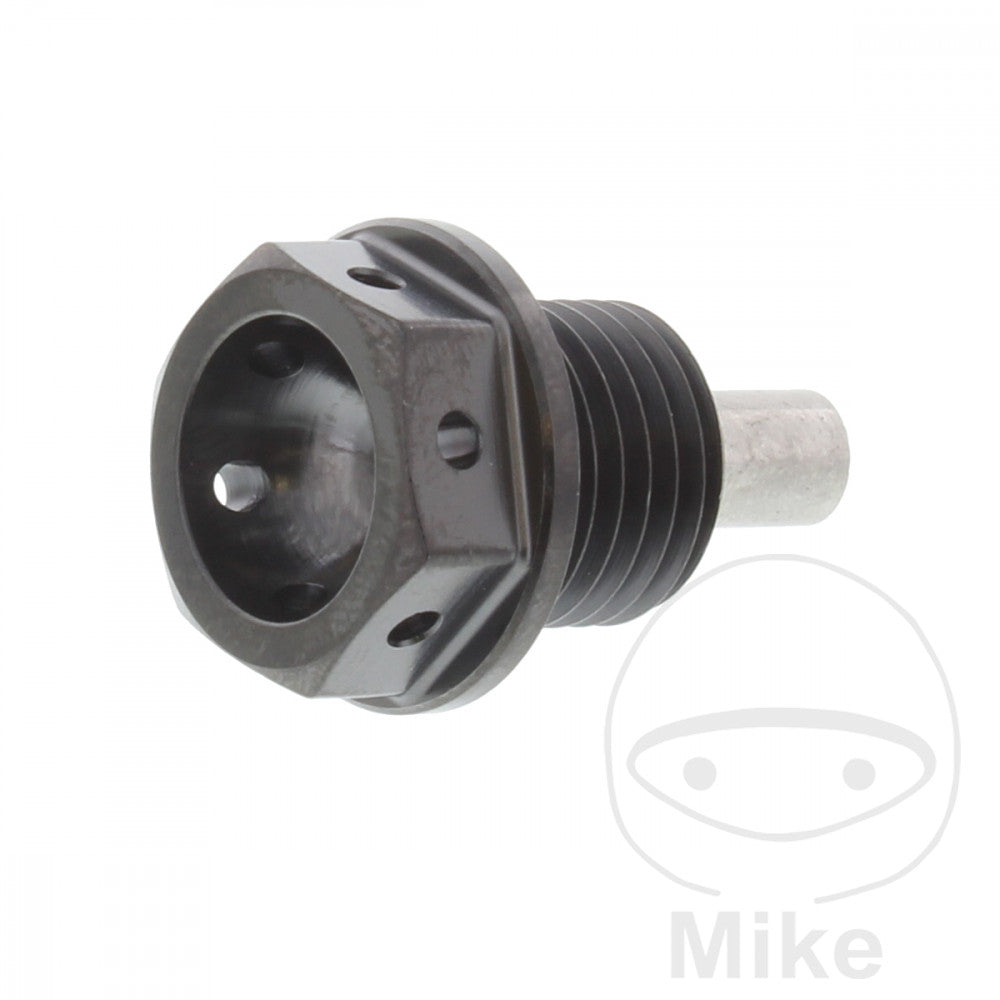 Bouchon de vidange d'huile magnétique JMP M14x1.50 12 mm Titan noir