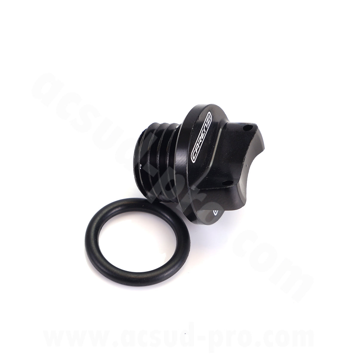 Bouchon d'huile de boîte Carenzi aluminium CNC adapté AM6 CPI noir