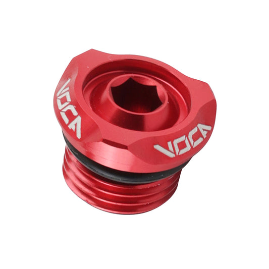 Bouchon d'huile Voca Evo V2 pour Derbi 50 Senda GPR alu CNC rouge