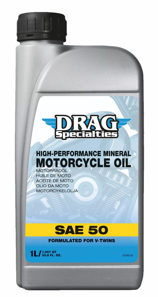 Huile moteur DRAG SPECIALTIES OIL E-Drag SAE 50 1L