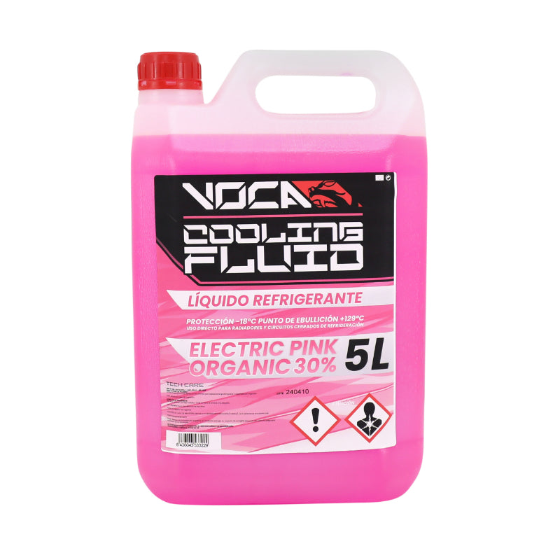 Liquide de refroidissement VOCA RACING point de congélation -18°C point d'ébullition +129°C rose électrique 5L