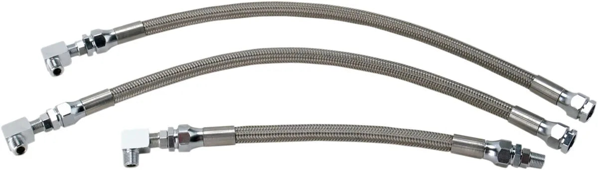Kit de durites d'huile tressées en acier inoxydable DRAG SPECIALTIES