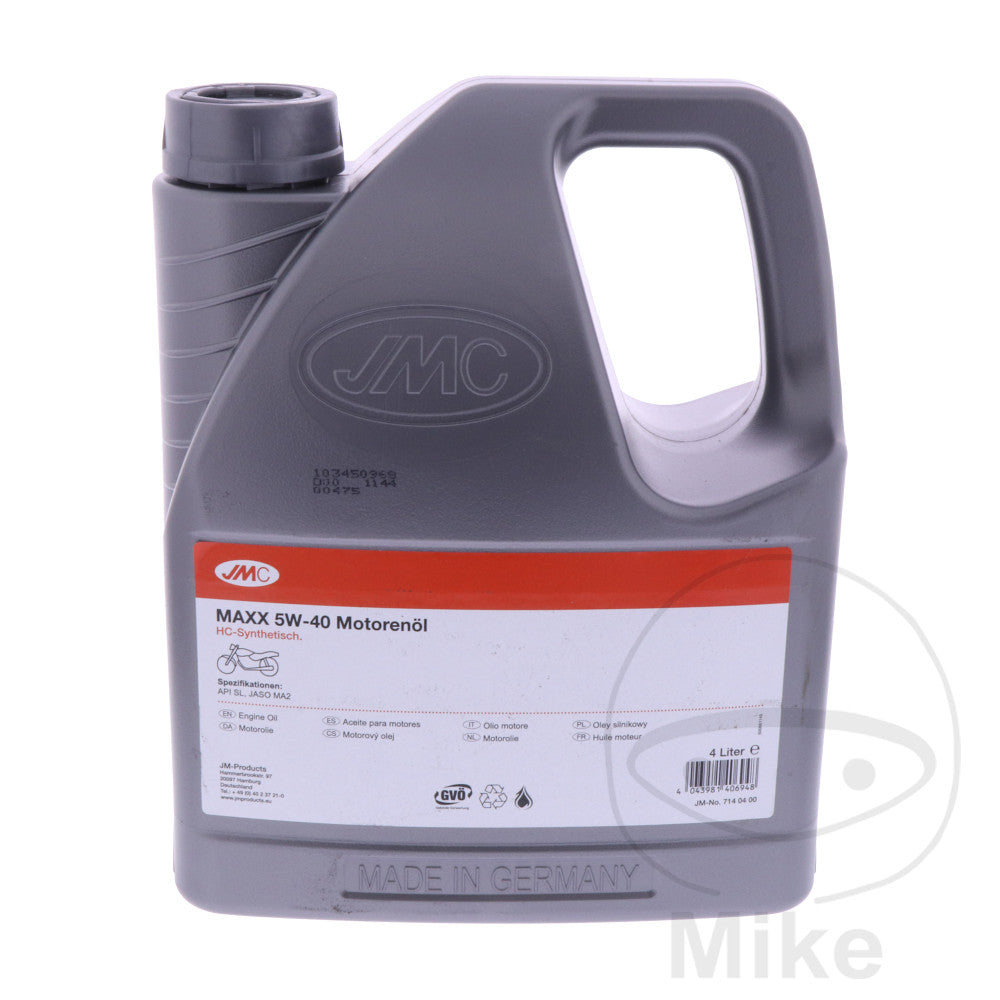 Huile Moteur JMC Maxx 5W40 4T HC-Synthèse 4L