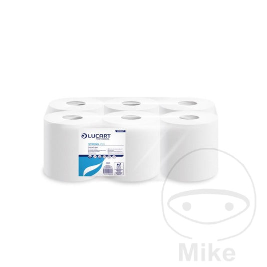 Rouleaux de papier nettoyant Lucart 6 pièces 2 couches 450 feuilles 19 x 30 cm