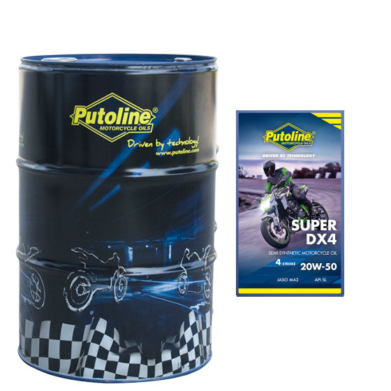 Putoline 200L Fût Huile moteur 4T 20W-50 Semi-Synthétique Super DX4
