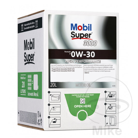Huile moteur Mobil 0W30 SUP 20 litres avec robinet de vidange