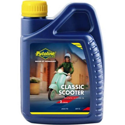 Huile moteur 2T classique synthétique Vespa/Lambretta Putoline 74100 (1L)