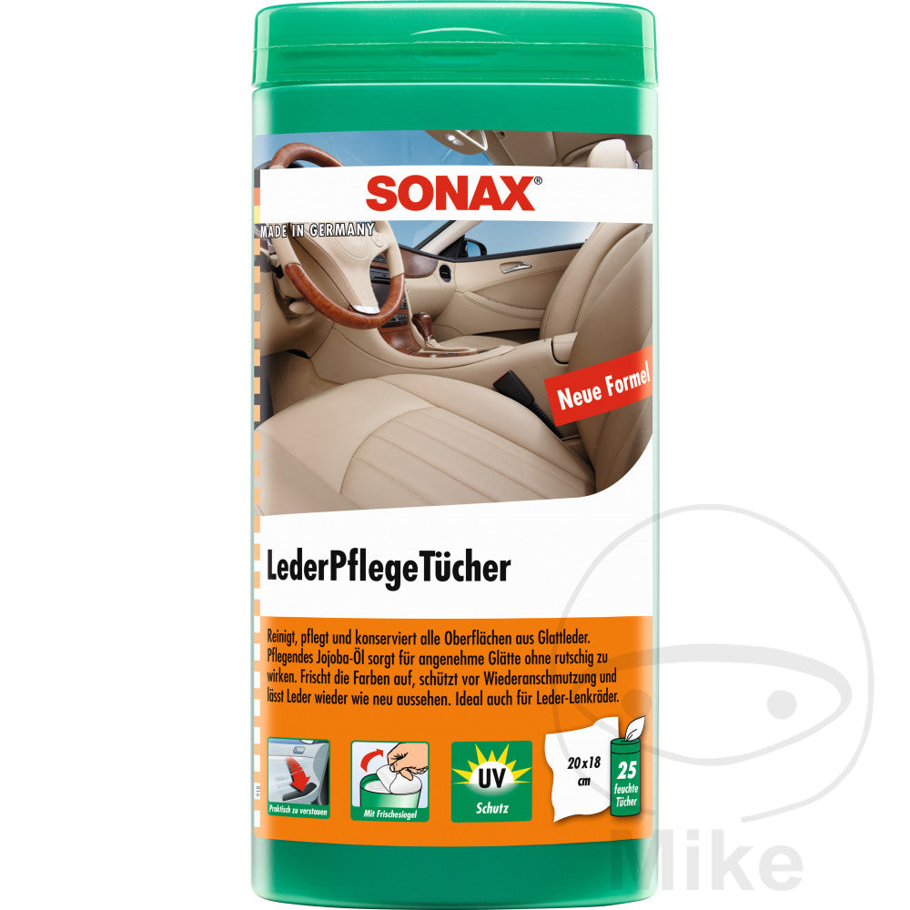 Boîte de lingettes de soins du cuir Sonax 25 pièces