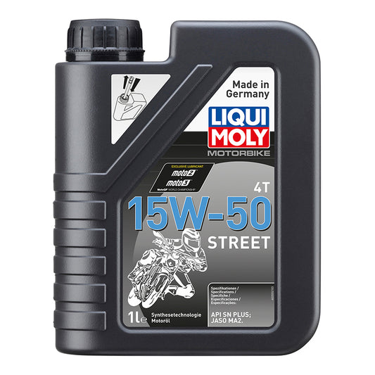 Huile moteur 4 temps synthétique Liqui Moly Moto Street 4T 15W50 1L