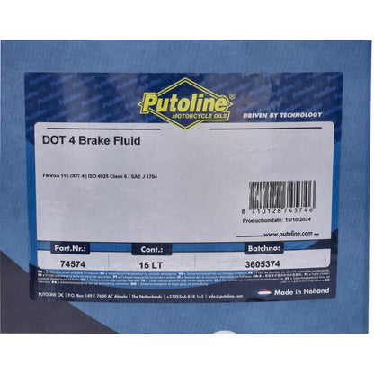 Liquide de frein Putoline BAG-IN-BOX POINT 4 15L 74574