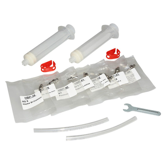 Kit de purge frein à disque BRAKCO pour frein hydraulique huile minérale et DOT avec adaptateurs