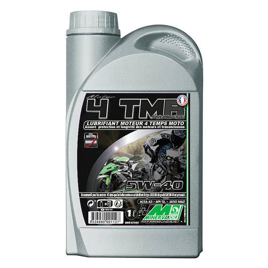 Huile moteur 4 temps Minerva 5W40 synthèse pour maxiscooter-moto 1L