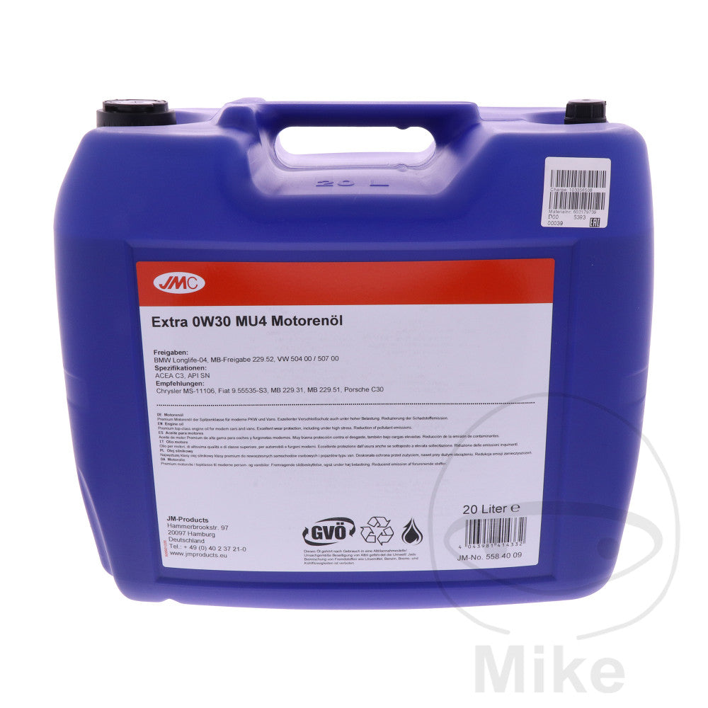 Huile moteur JMC 0W30 MU4 20L