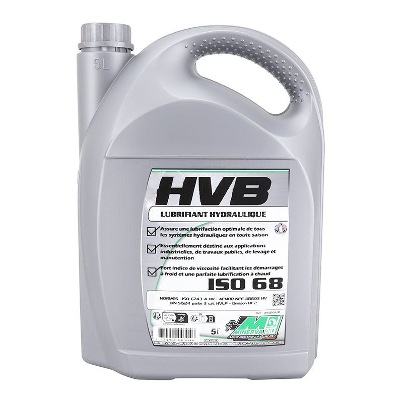 Huile hydraulique Minerva motoculture HVB ISO 68 5L