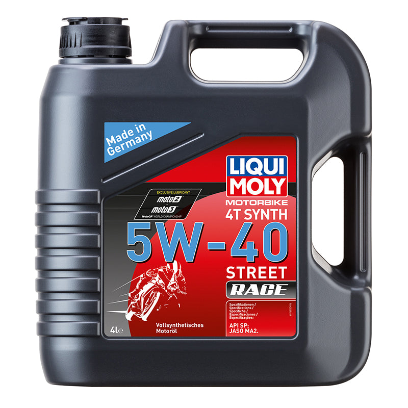 Huile moteur 4 temps Liqui Moly Moto Street Race 4T 5W40 synthèse 4 l