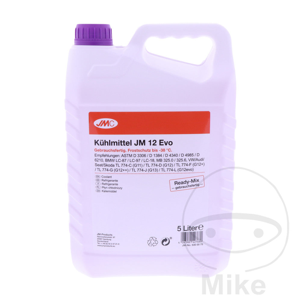 Liquide de refroidissement JM 12 EVO 5 l Antigel Ready-Mix Alternative JMC