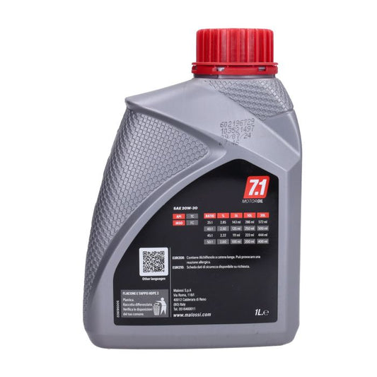 Huile 2 temps Malossi synthétisée complète 7.3 - Bouteille 1L