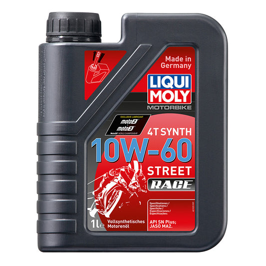 Huile moteur 4 temps Liqui Moly Moto Street Race 4T 10W60 synthèse 1 l