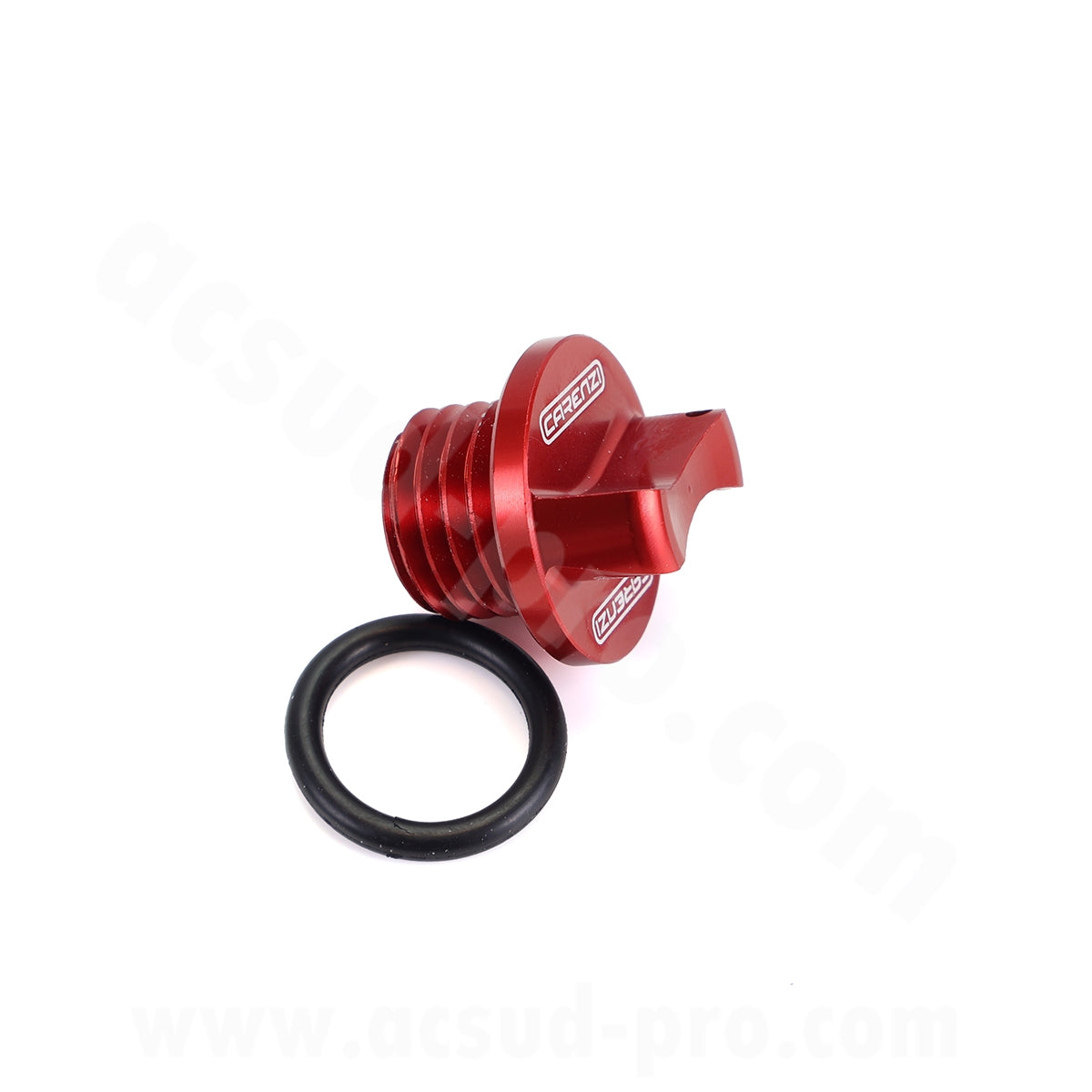 Bouchon d'huile de boîte Carenzi alu CNC adaptable AM6/CPI rouge