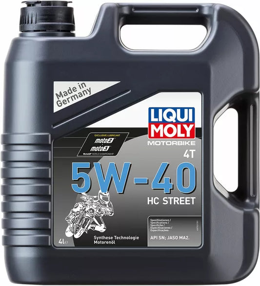 Huile moteur 4 temps LIQUI MOLY HC Street 4T 5W40 synthétique 4 L