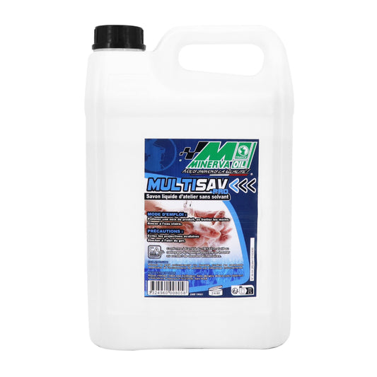 Savon-nettoyant mains liquide multi-usage sans solvant MINERVA OIL 5 L