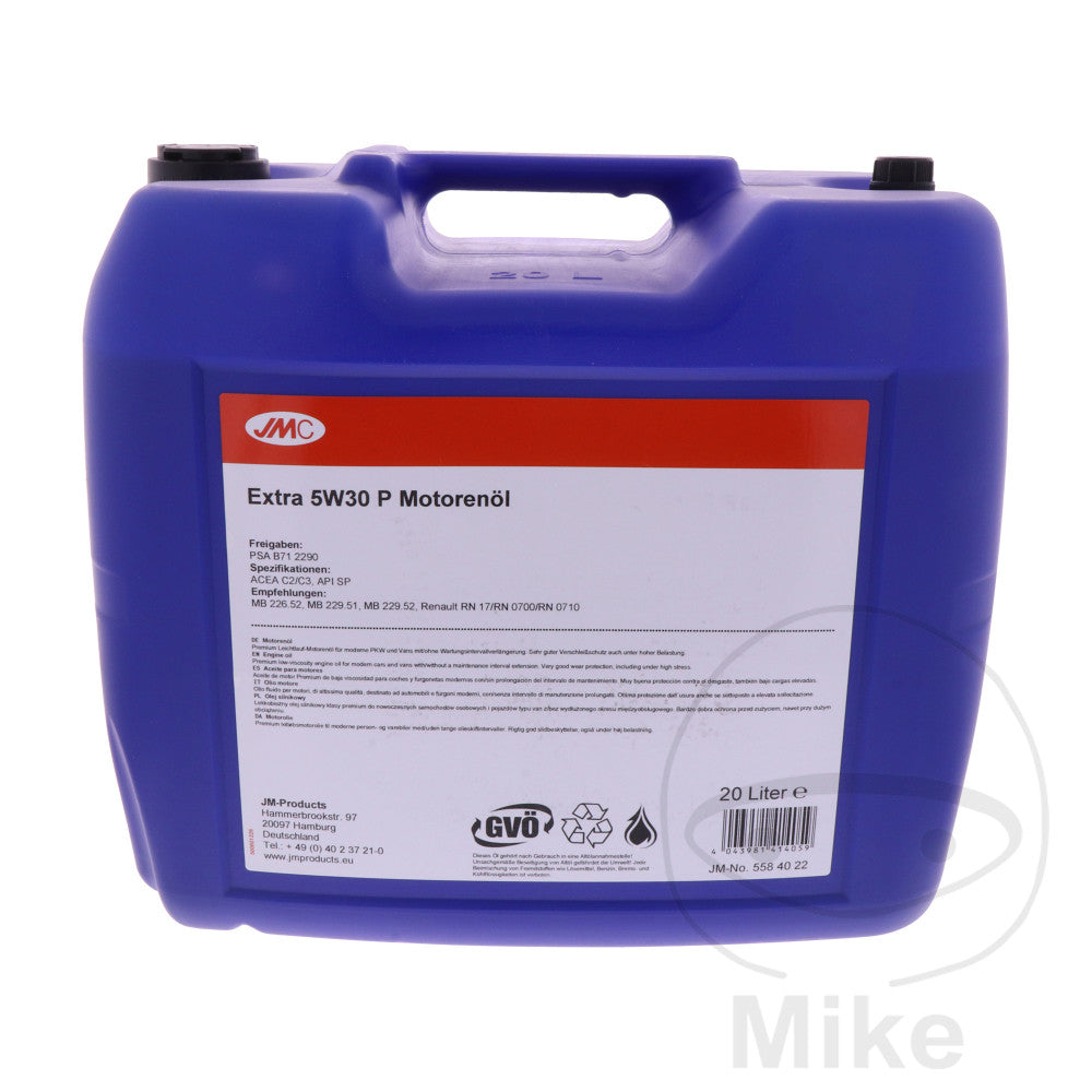 Huile moteur JMC 5W30 EXTRA Alternative 20 L