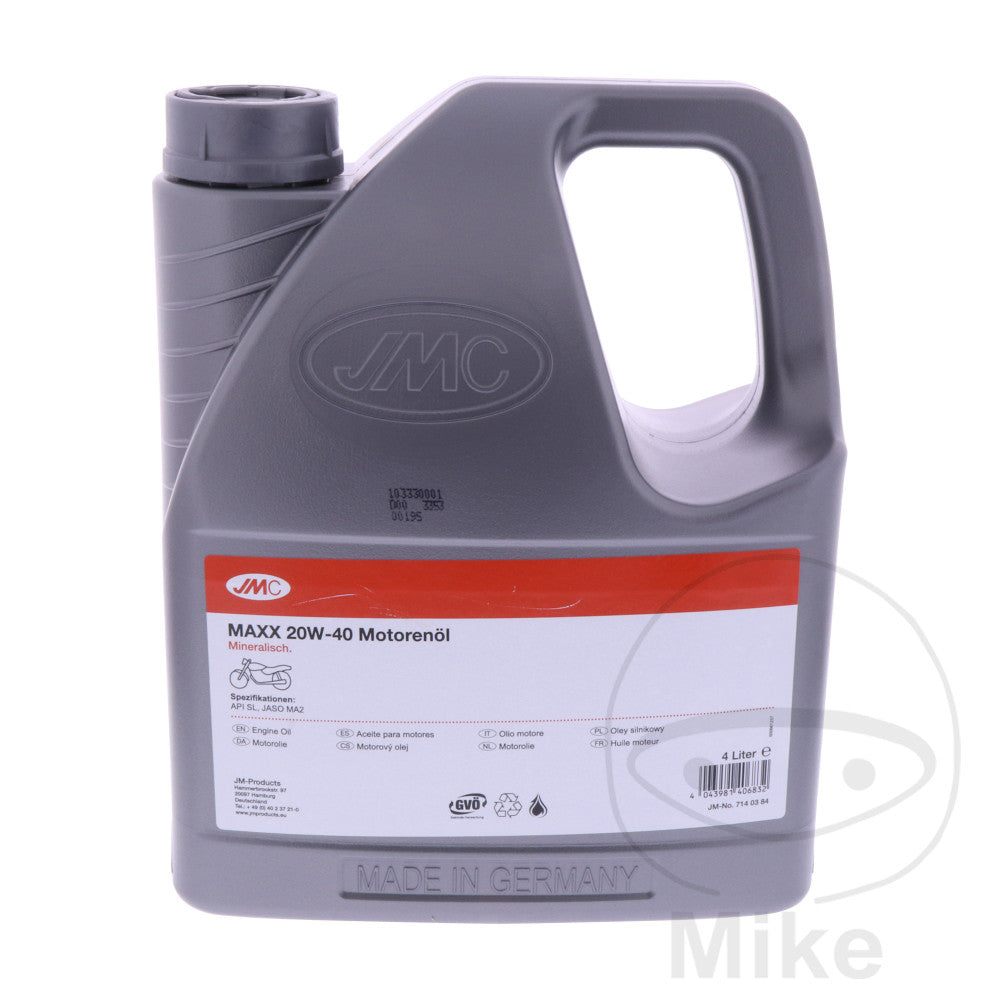 Huile moteur JMC Maxx 20W40 4T 4 litres minérale