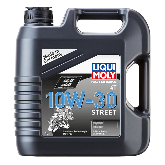 Huile moteur 4 temps Liqui Moly Moto Street 4T 10W30 synthétique 4 L