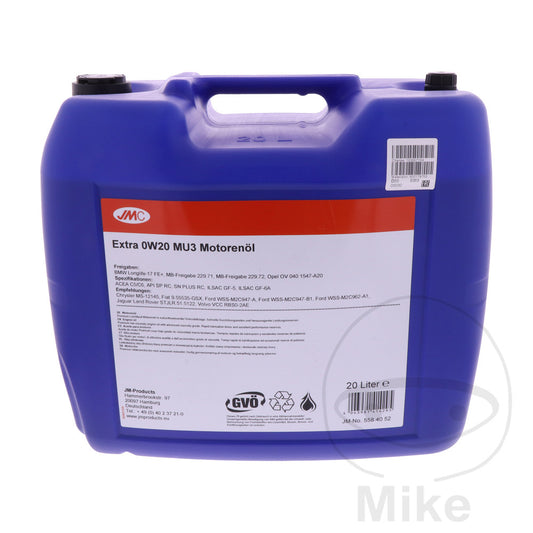Huile moto 0W20 MU3 20L JMC EXTRA Alternative 5580341