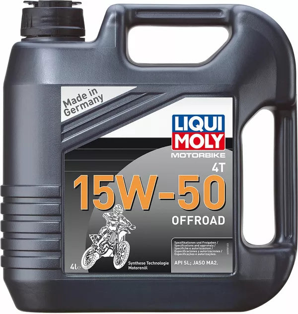 Huile moteur 4 temps Liqui Moly Moto Offroad 4T 15W50 synthétique 4 l