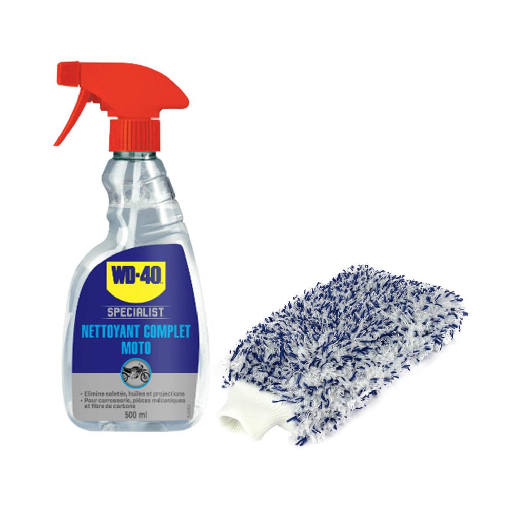 Kit nettoyant complet WD-40 - Éponge chenille + spray nettoyant