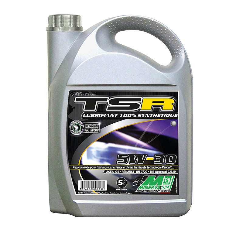 Huile moteur 4 temps synthétique Minerva TSR 5W30 ACEA C4 RN 0720 - 5L