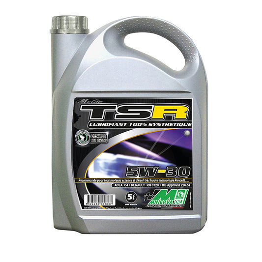 Huile moteur 4 temps synthétique Minerva TSR 5W30 ACEA C4 RN 0720 - 5L