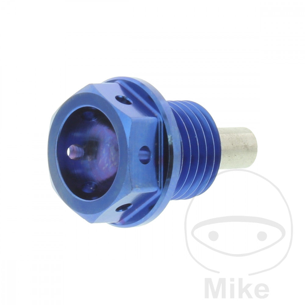 Bouchon de vidange d'huile magnétique JMP M14x1,50 mm 12 mm Titan Bleu
