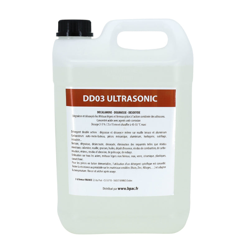 Détergent nettoyeur-bac ultrasons professionnel DD03 5L Sélection P2R