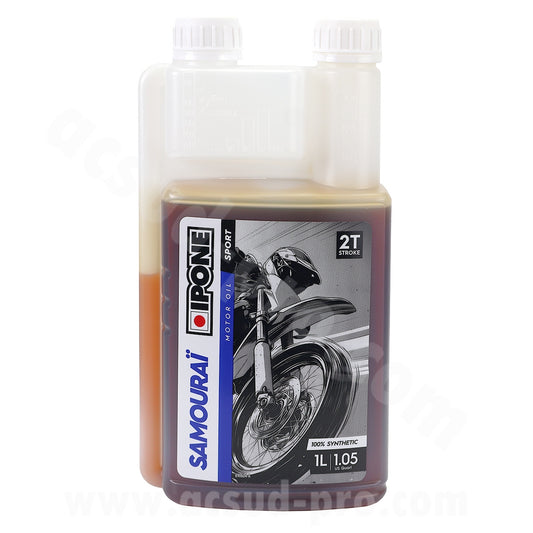 Huile Ipone 2T Samouraï Racing 100% synthèse 1L